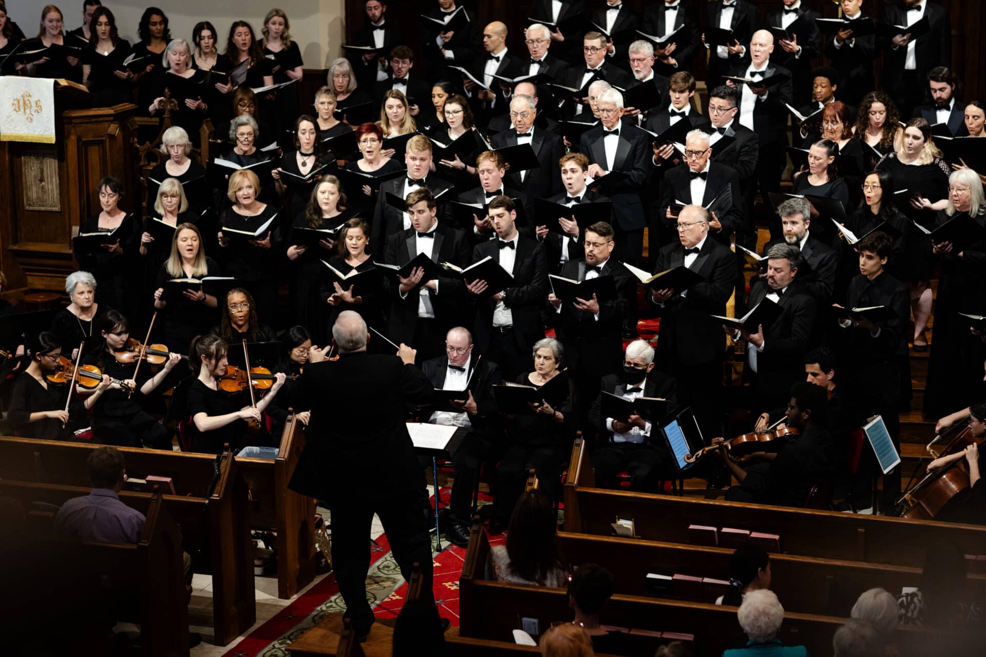 shot of Choral Society of Middle GA performing