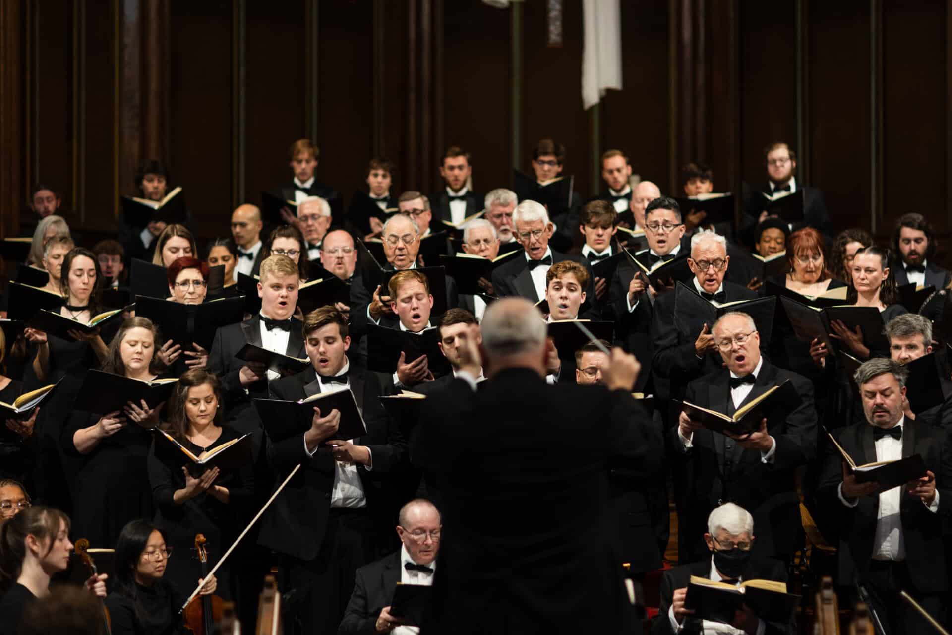 shot of Choral Society of Middle GA performing