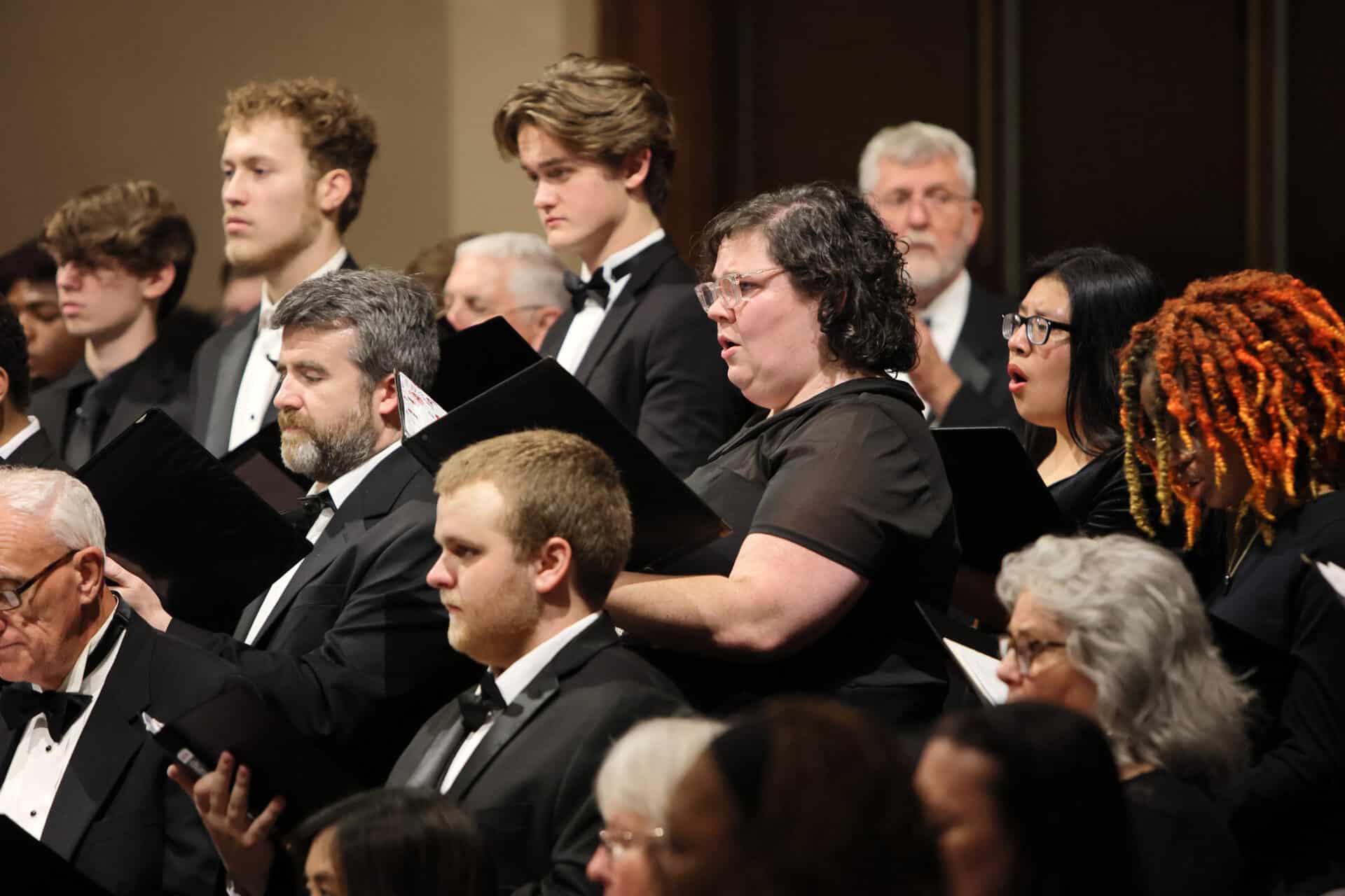 shot of Choral Society of Middle GA performing