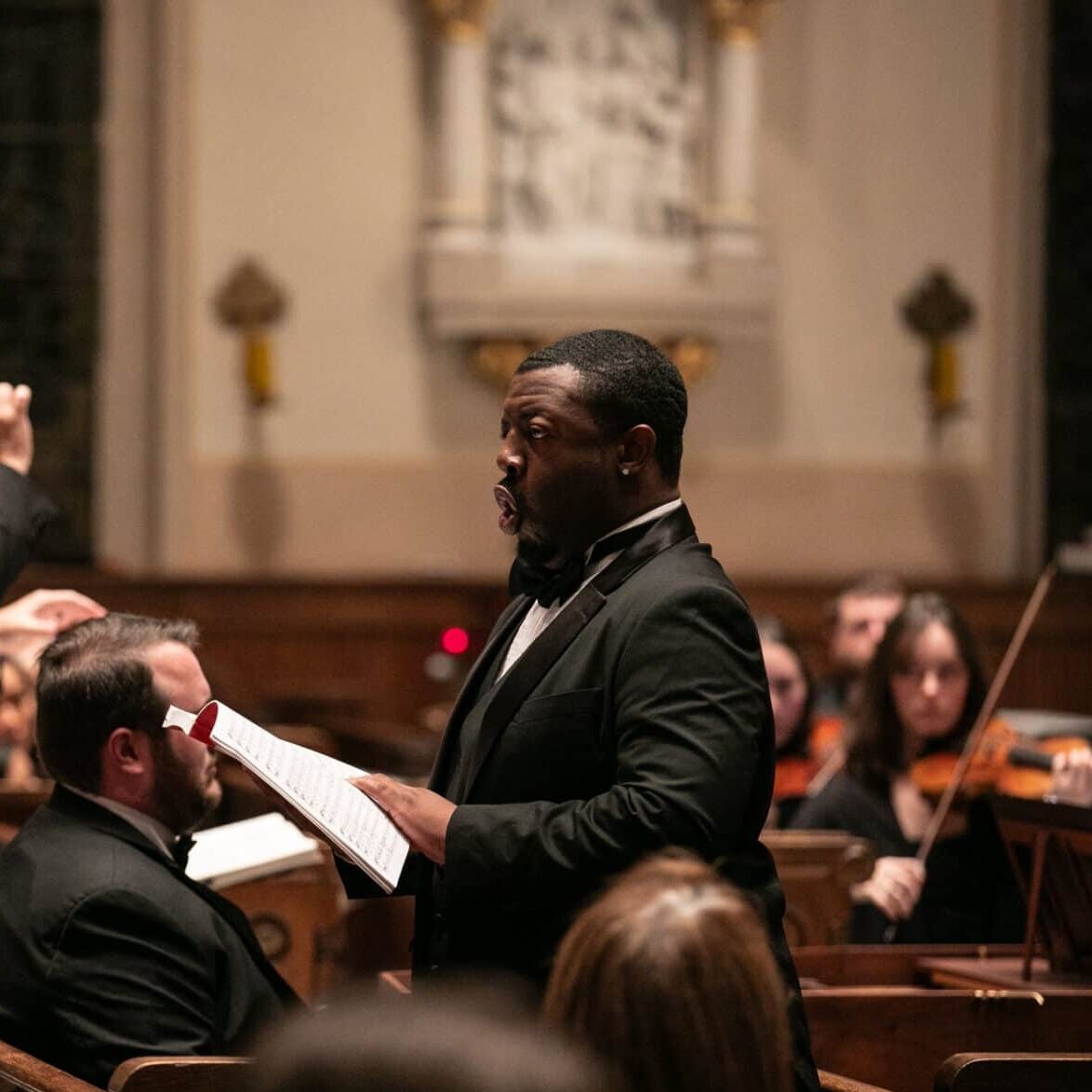 shot of Choral Society of Middle GA performing