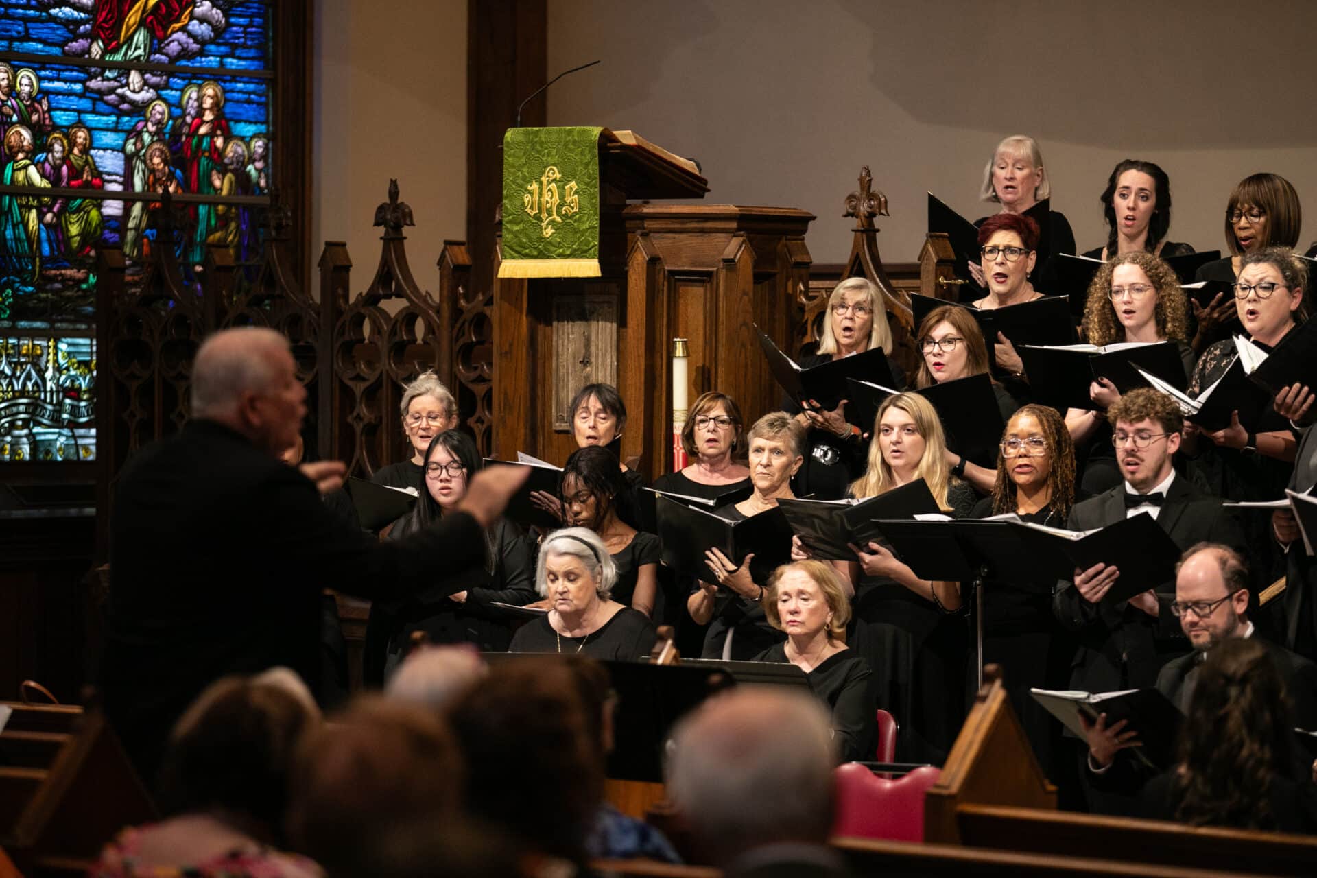 shot of Choral Society of Middle GA performing