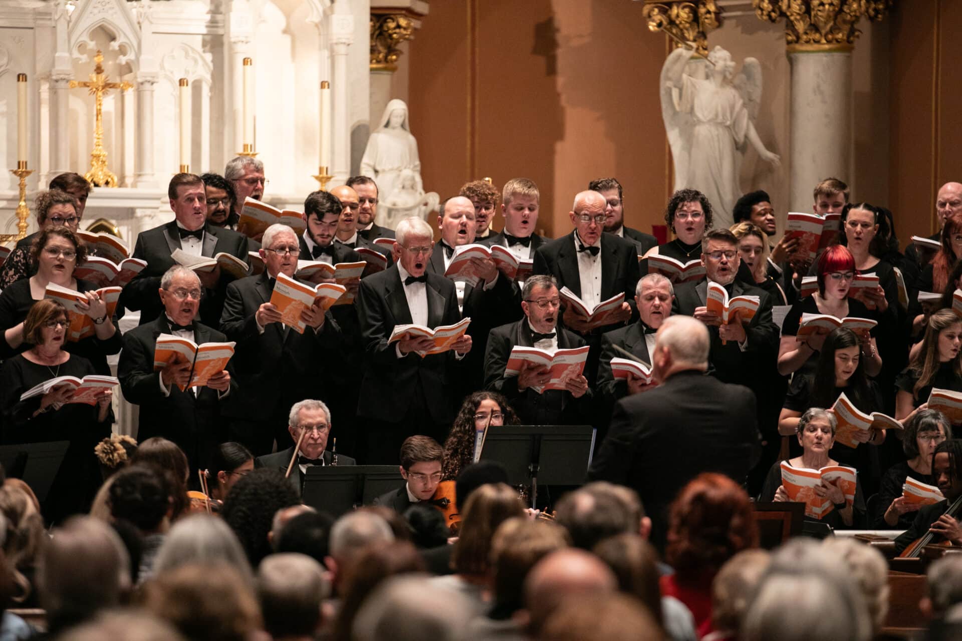 shot of Choral Society of Middle GA performing