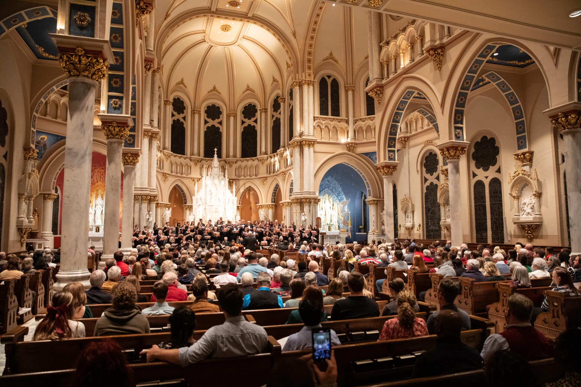 shot of Choral Society of Middle GA performing