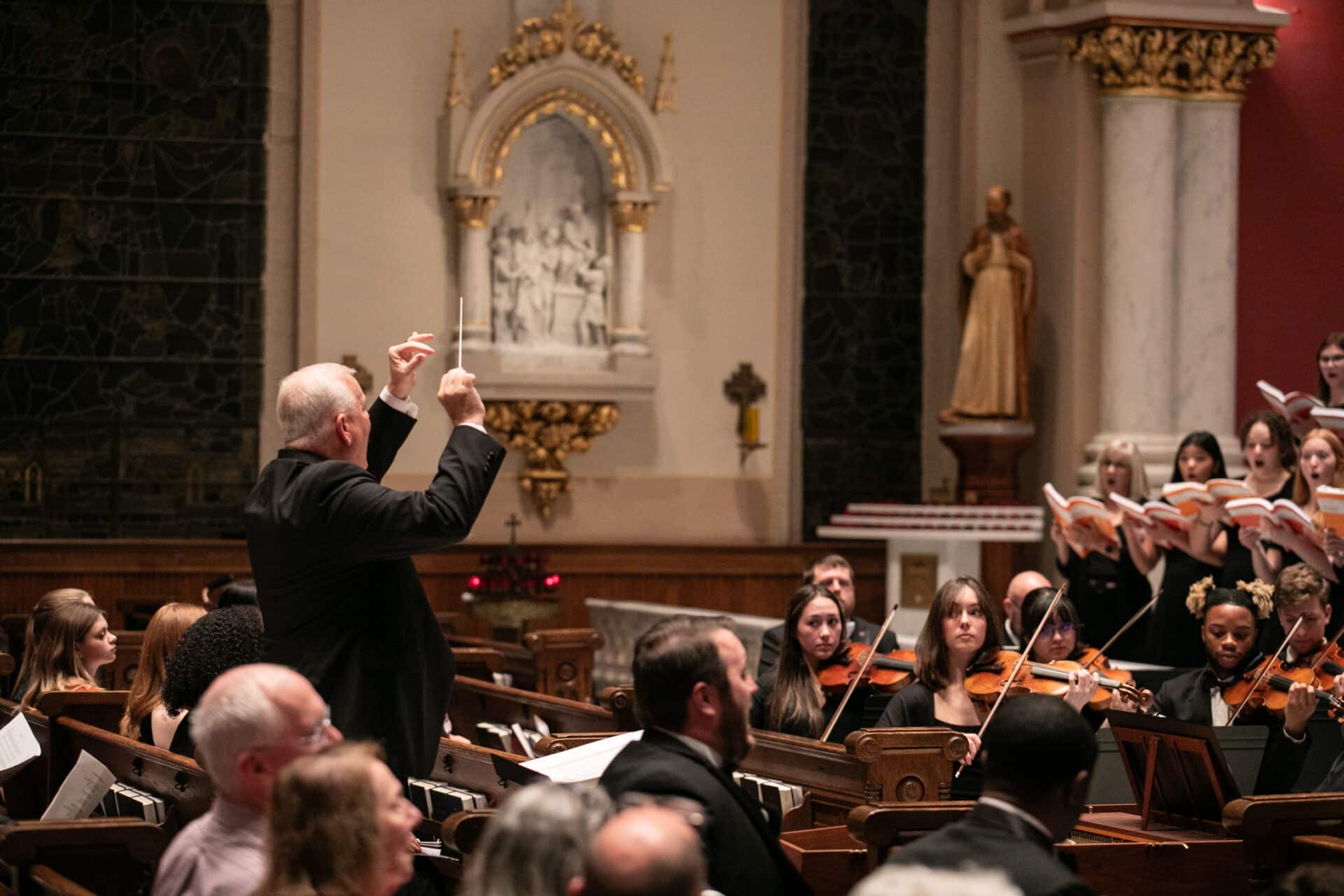 shot of Choral Society of Middle GA performing