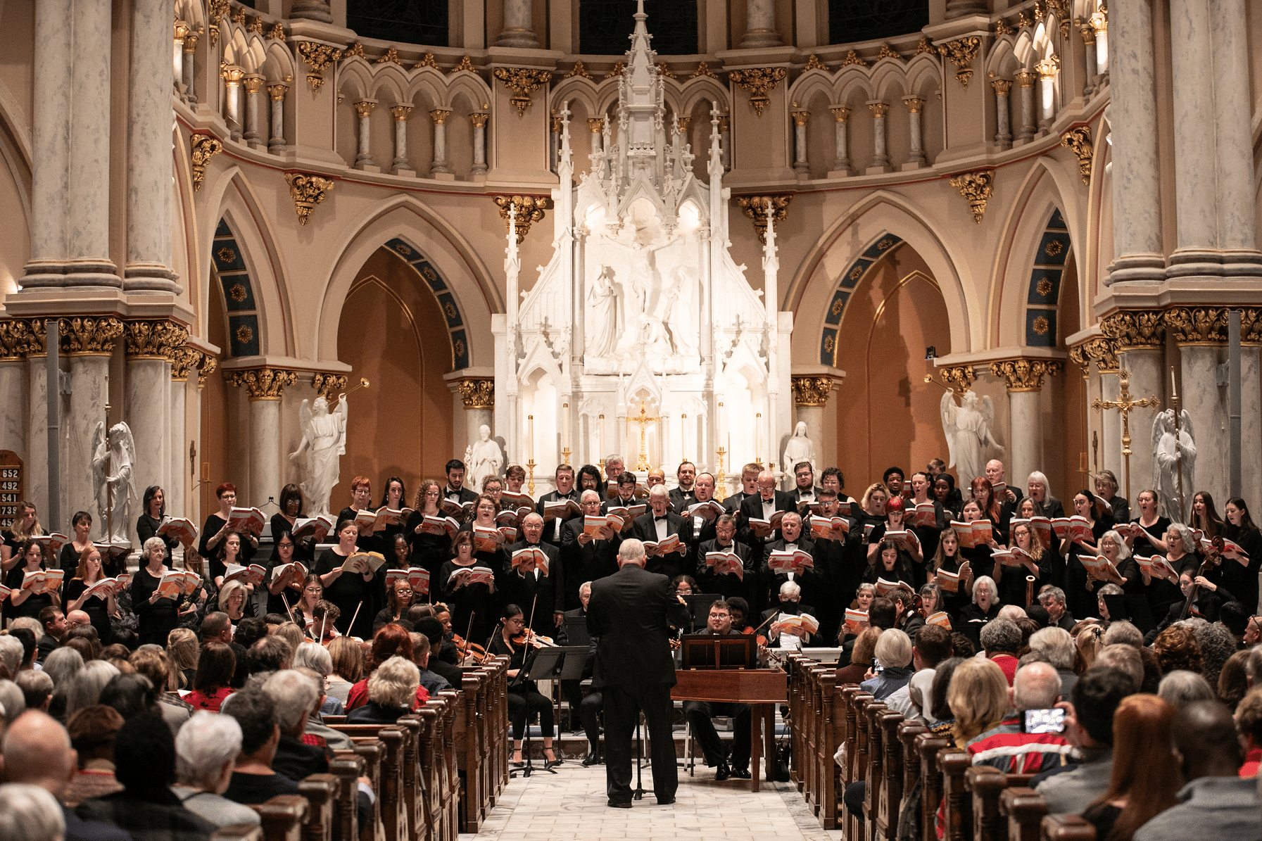 shot of Choral Society of Middle GA performing