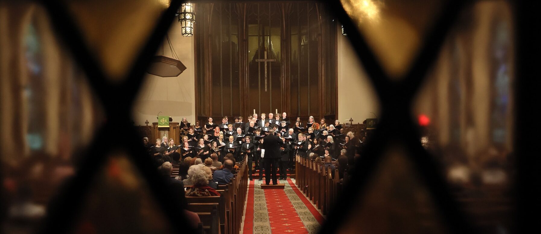 shot of Choral Society of Middle GA performing