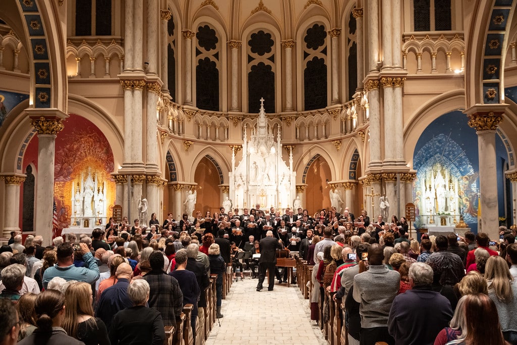 shot of Choral Society of Middle GA performing